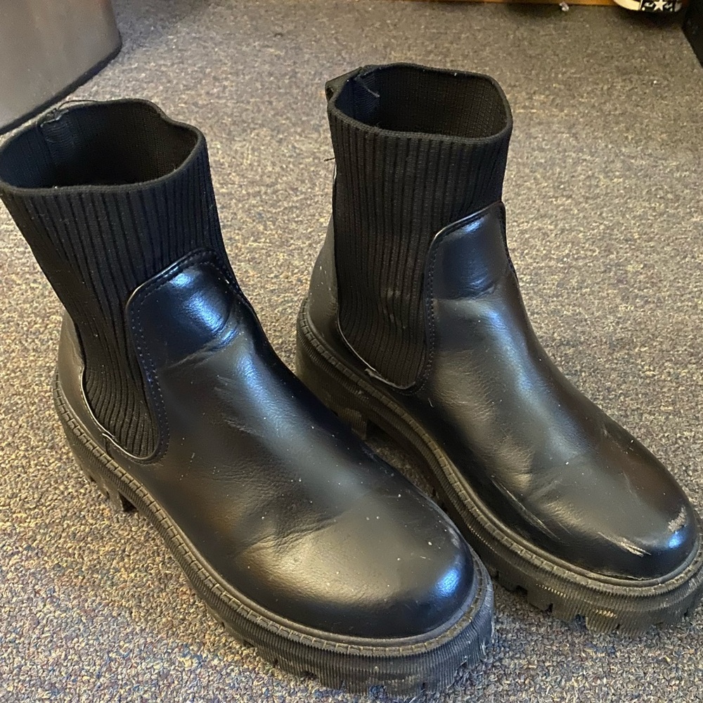 black boots